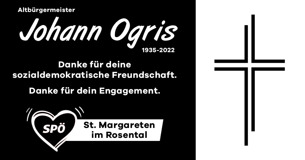 Wir trauern um Altb&uuml;rgermeister Johann Ogris