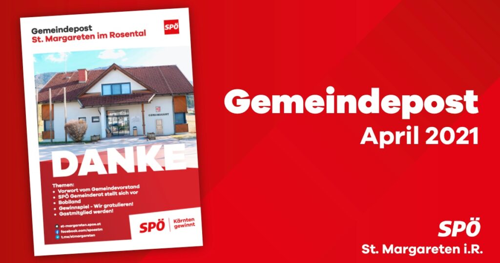 SP&Ouml; Gemeindepost St. Margareten im Rosental &ndash; April 2021
