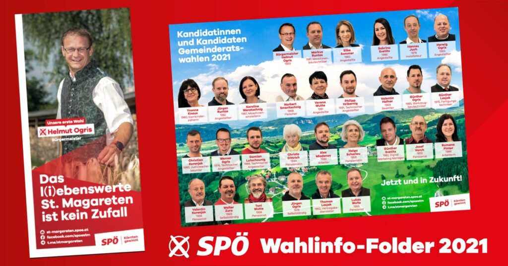 Helmut Ogris und sein SP&Ouml; Team f&uuml;r St. Margareten im Rosental