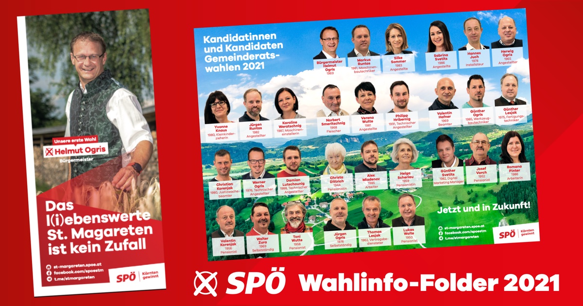 Helmut Ogris und sein SP&Ouml; Team f&uuml;r St. Margareten im Rosental