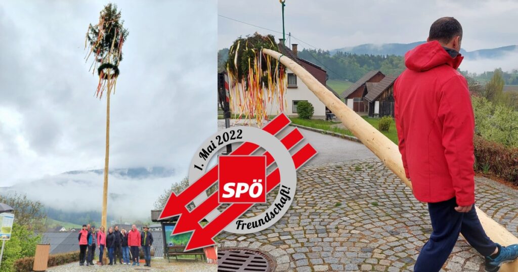 Maibaum trotz Schlechtwetters aufgestellt!