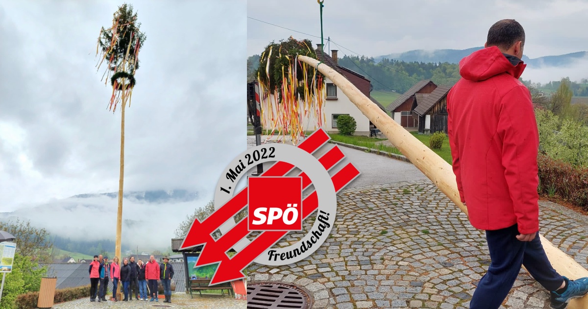 Maibaum trotz Schlechtwetters aufgestellt!