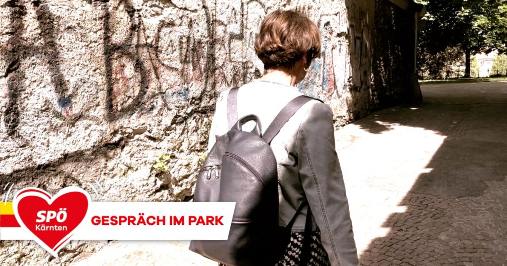 Gespr&auml;ch im Park mit Beate